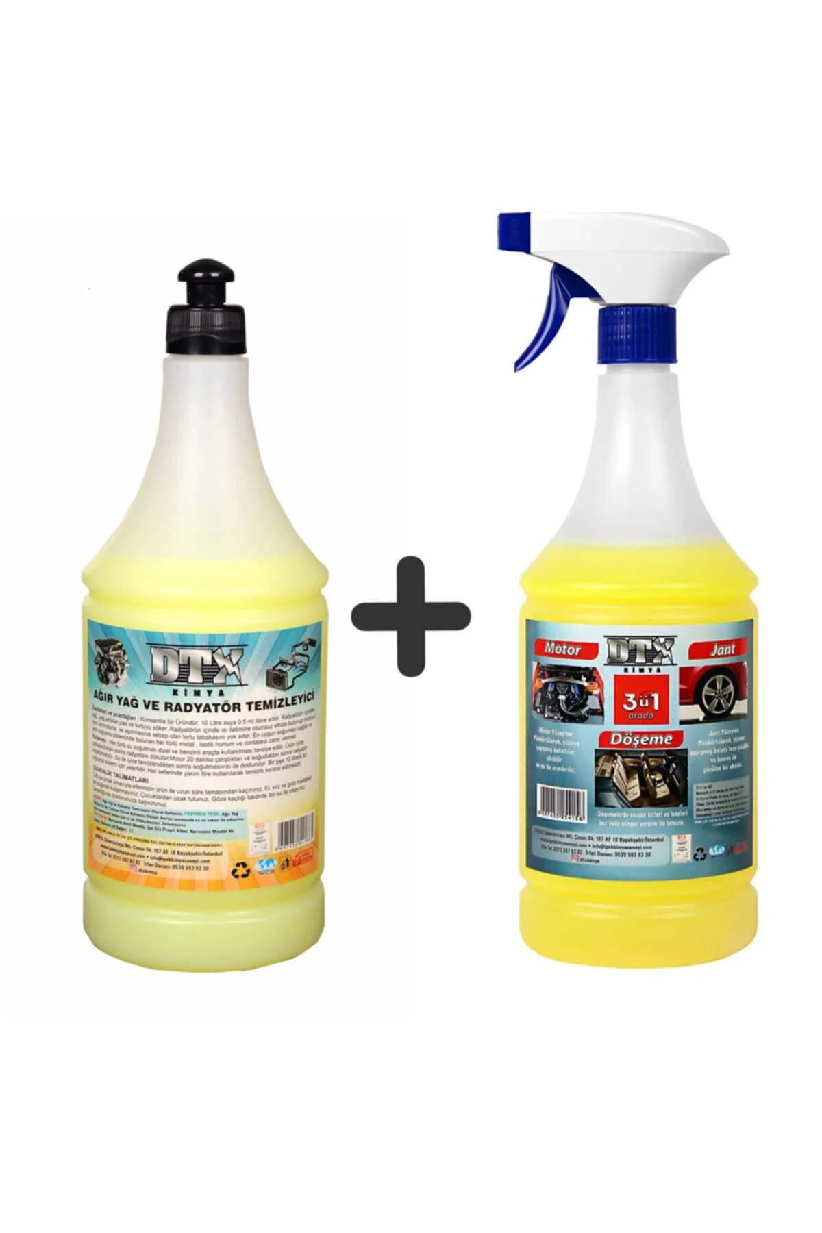 Ağır Yağ Sökücü Radyatör Temizleme İlacı 1 Litre & Oto Döşeme,Jan