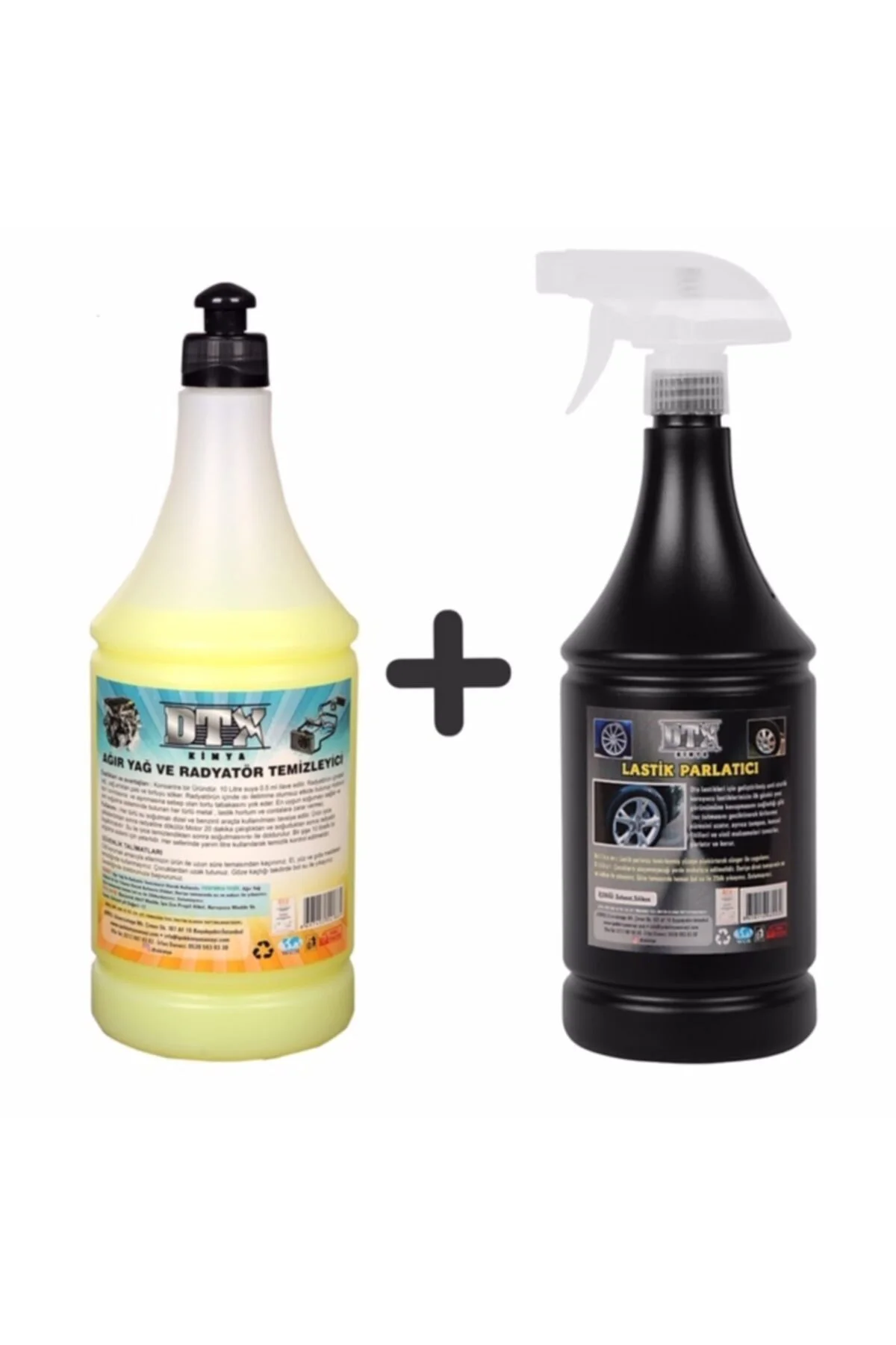 Ağır Yağ Sökücü Radyatör Temizleme İlacı 1 Litre & Lastik parlatı