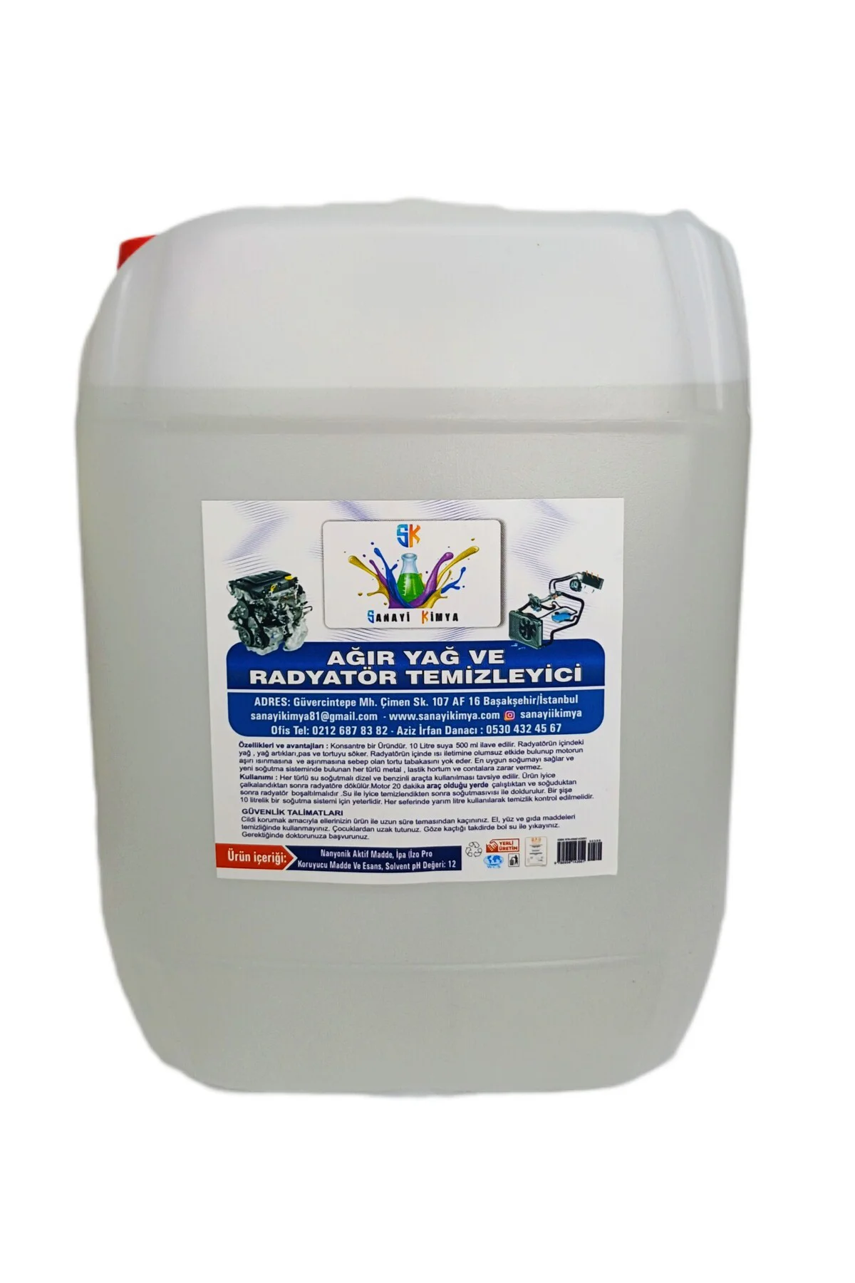 Ağır Yağ Sökücü Radyatör Temizleme Sıvısı 1/5 Konsantre   5 Litre