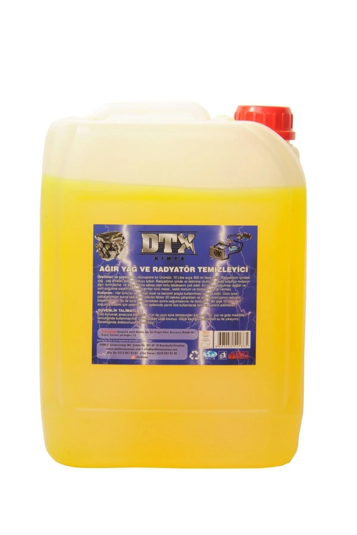 Ağır Yağ Sökücü Ve Radyatör Temizleme Ilacı Sarı 5 Litre