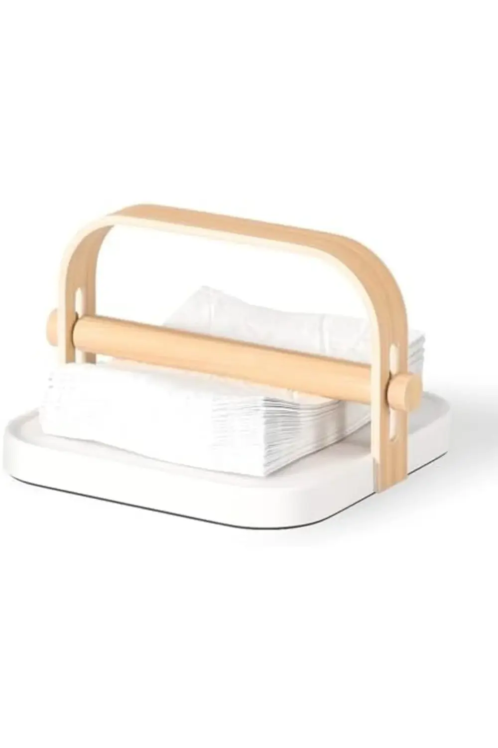 Ağırlık ve Taşıma Saplı Bellwood Peçete Tutacağı, Beyaz/Doğal 395