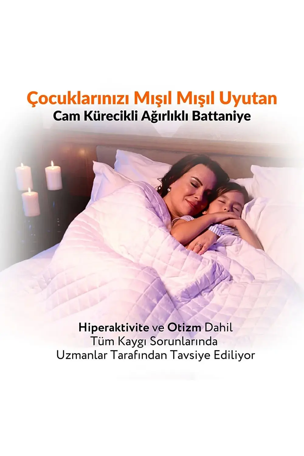 Ağırlıklı Battaniye Tek kişilik Yorgan 3 Kg Gri 104x152 %100 Yün