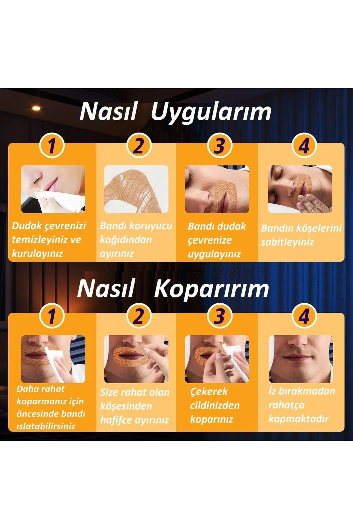 Ağız Kapama Horlama önleyici Bant 10'lu Kutu Yetişkin Boy