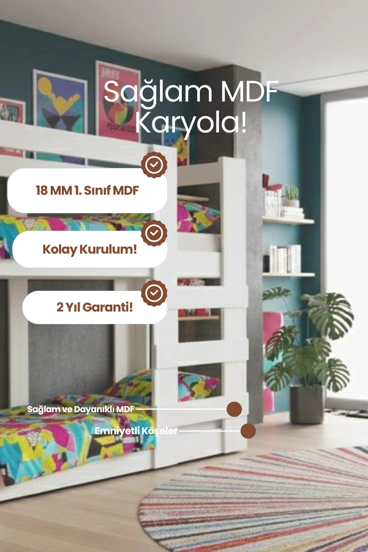 Agonya Modern MDF İki Katlı Ranza- 1. Sınıf MDF Kompakt Tasarım Sağlam Merdivenli İki Katlı Karyola Agonya Modern MDF İki Katlı Ranza- 1. Sınıf MDF Kompakt Tasarım Sağlam Merdivenli İki Katlı Karyola Fiyatı, Yorumları ve Özellikleri