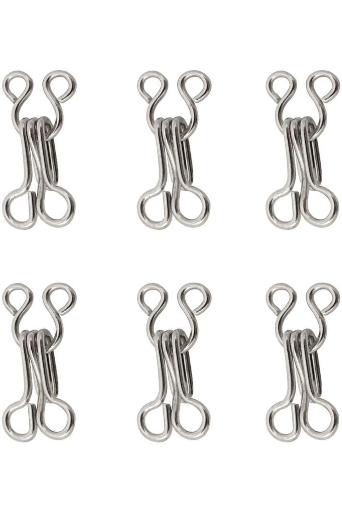 Agraf Kopça Metal Siyah / Nikel Set (48 Adet)