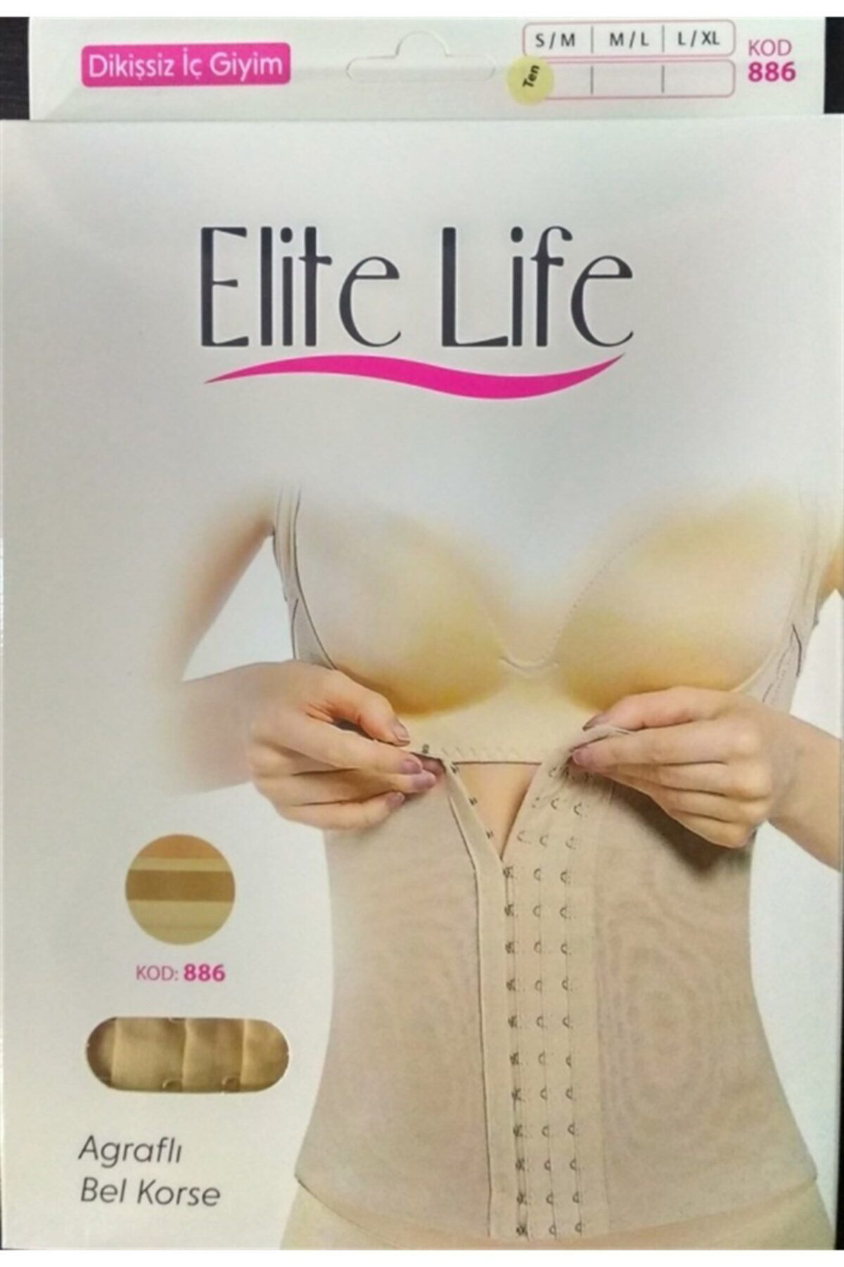 Elite Life Agraflı Bel Göbek İnceltici Toparlayıcı Korse