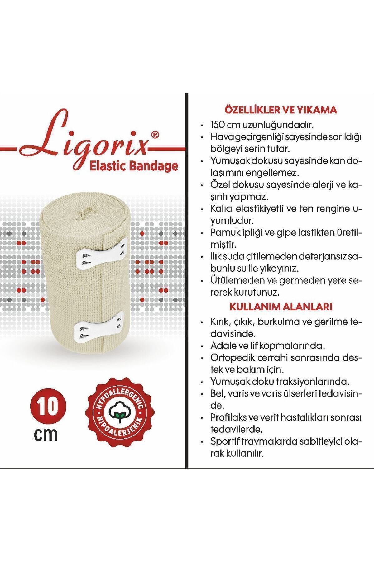 Ligorix Ağri Bandi Elastik Bandaj 10 Cm 10*150Cm
