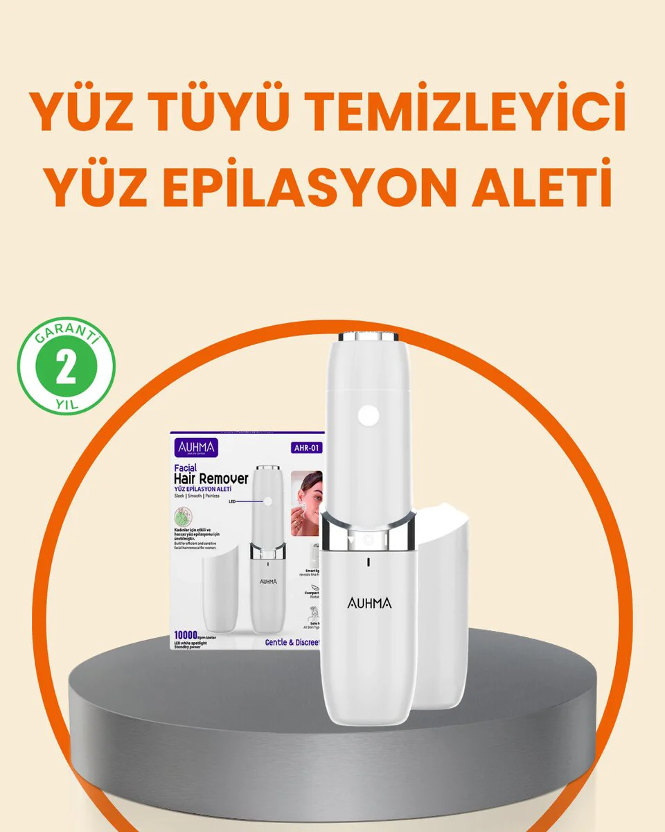 Ağrısız Yüz Tüy Temizleme Aleti - Kompakt Tasarım ve LED Işık Destekli Epilasyon