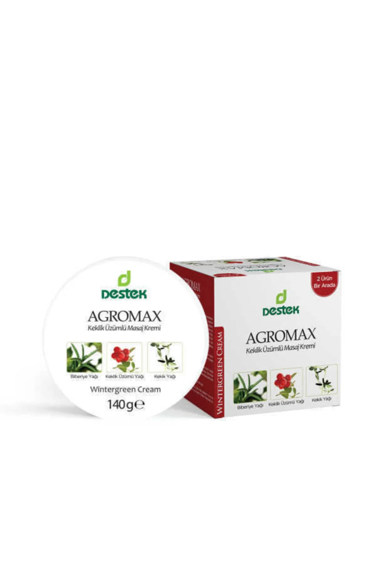 Agromax Keklik Üzümlü Masaj Kremi Biberiye Yağı Kekik Yağı 185 gr