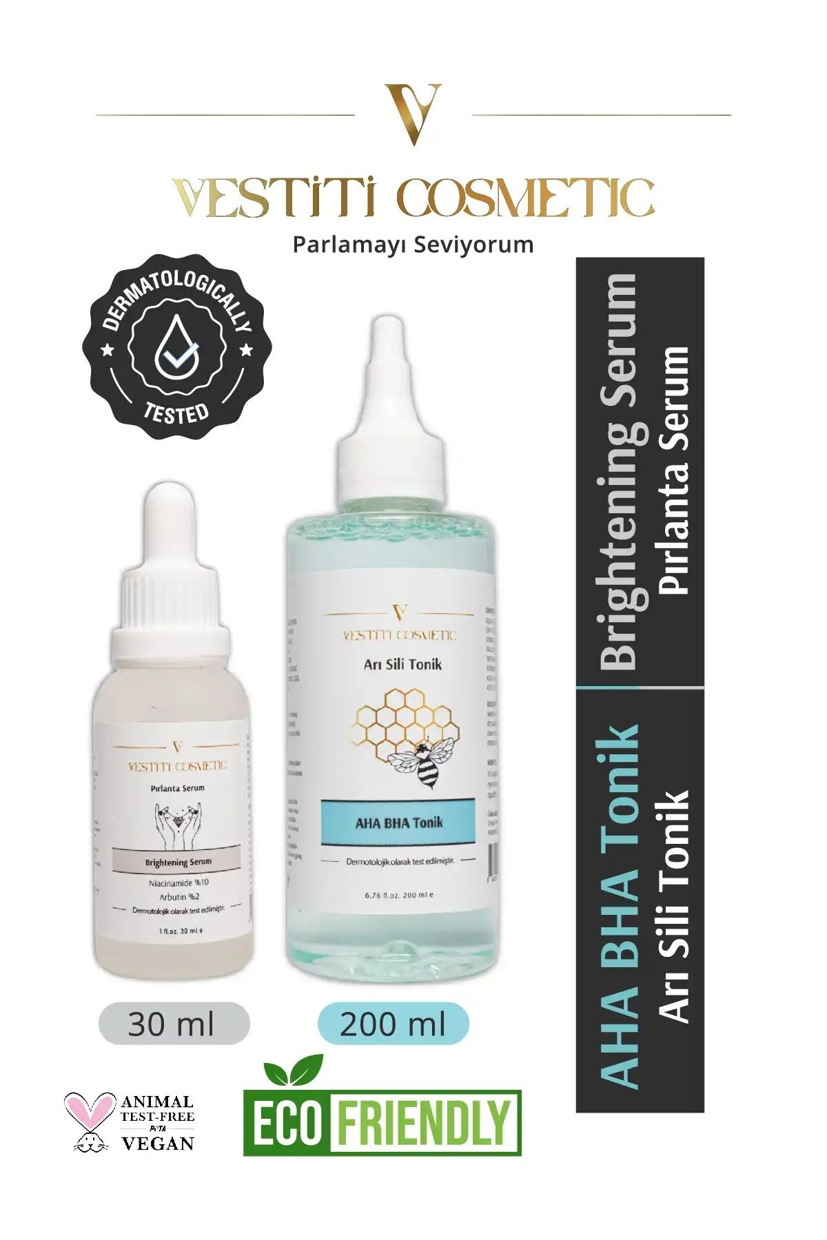 AHA BHA Tonik - Brightening Serum 2’li Set