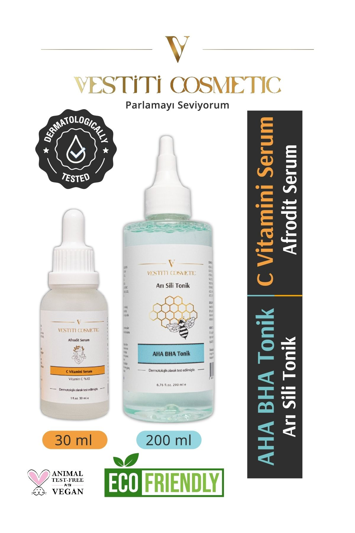 AHA BHA Tonik - C Vitamini Serum 2’li Set