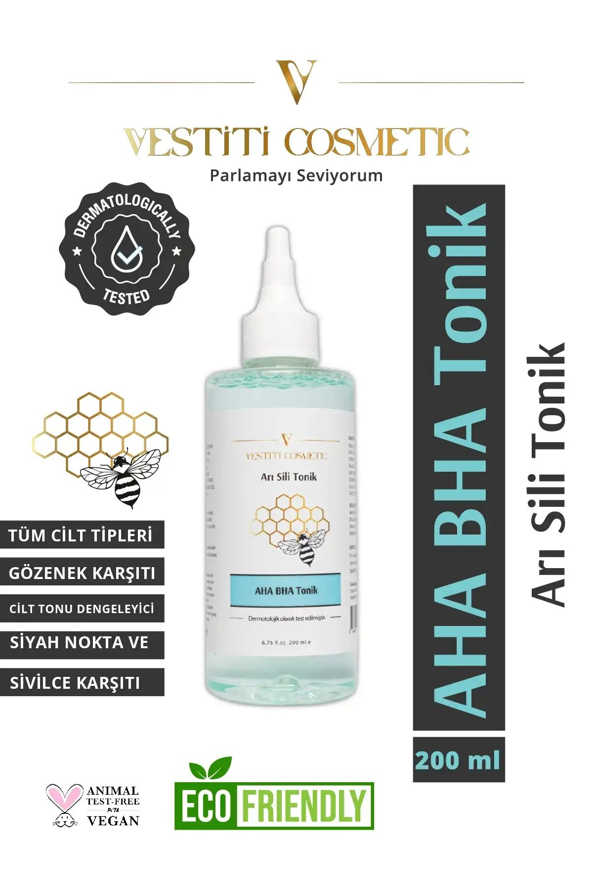 AHA BHA Tonik - Hyaluronic Acid Serum - C Vitamini Serum 3’lü Set