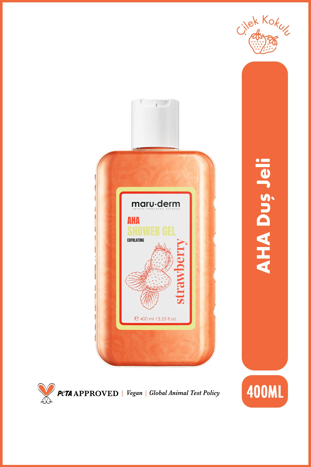 AHA Duş Jeli 400 ML – Yenileyici & Pürüzsüzleştirici Asitli Vücut Temizleyici | Peeling Etkili AHA Duş Jeli 400 ML – Yenileyici & Pürüzsüzleştirici Asitli Vücut Temizleyici | Peeling Etkili