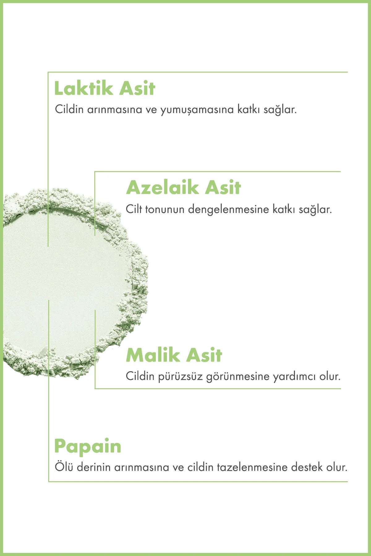 AHA Meyve Enzim Hassas Toz Peeling 60 G (Azelaik Asit 0,8%+Laktik