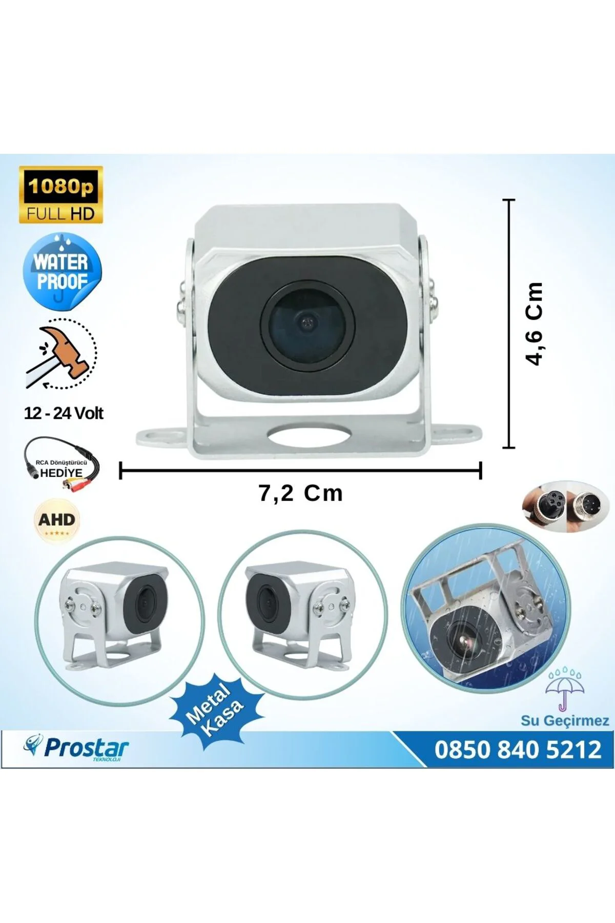 Ahd 1080p Full Hd 4pin Starlight Gece Görüşlü Geri Görüş Kamerası