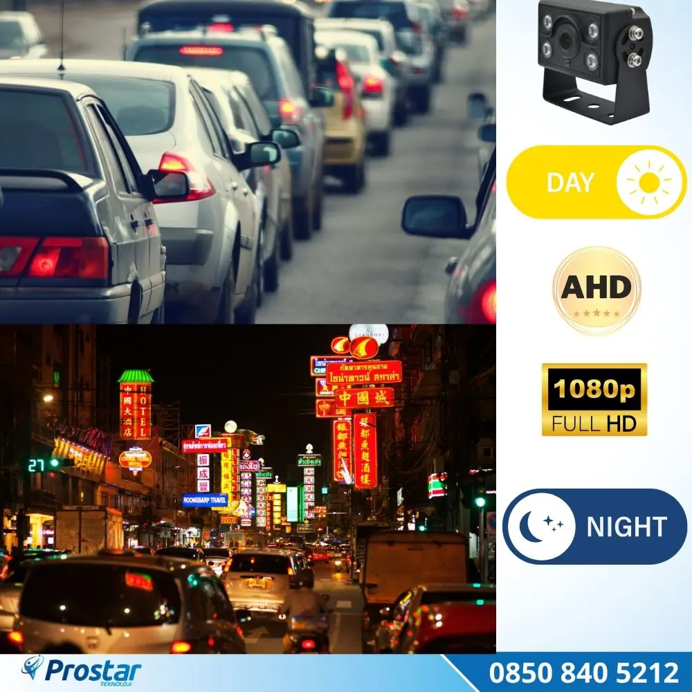 AHD 1080P Kablosuz Ledli Gece Görüşlü Araç Kamerası