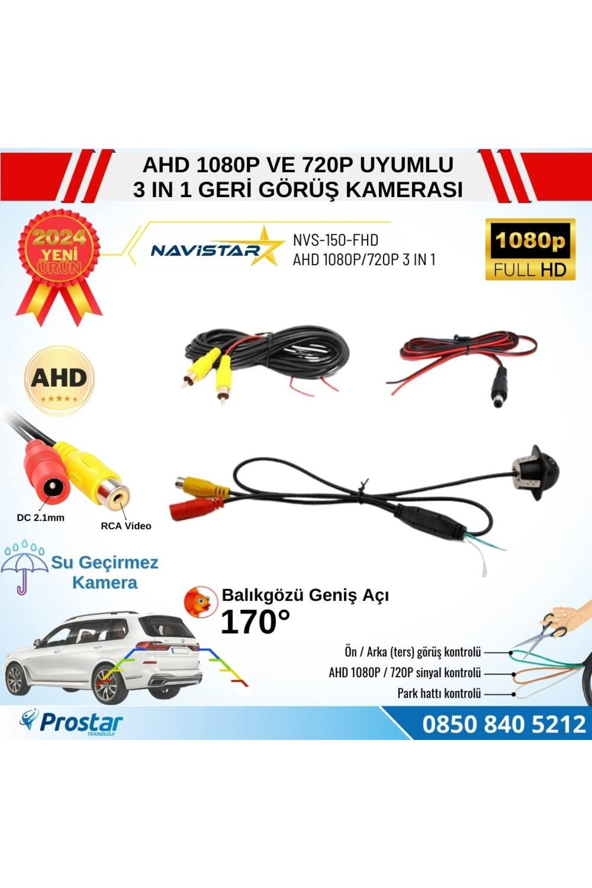 Navistar Ahd 1080P Ve 720P Çevrilebilir 170 Derece Balıkgözü Geniş Açılı G