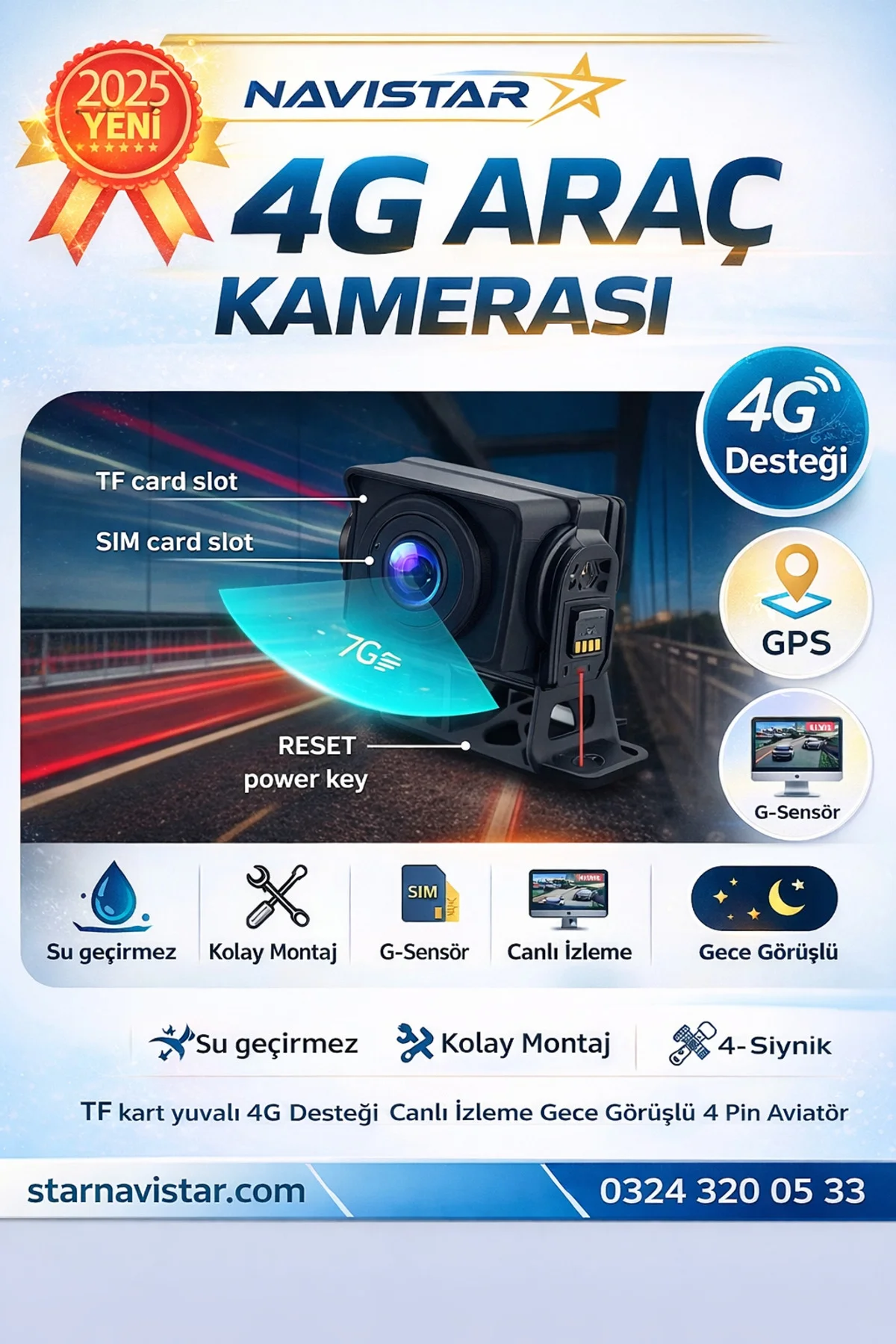 AHD 1080P ve 720P Geniş Açılı Balıkgözü Gece Görüşlü Araç Kameras