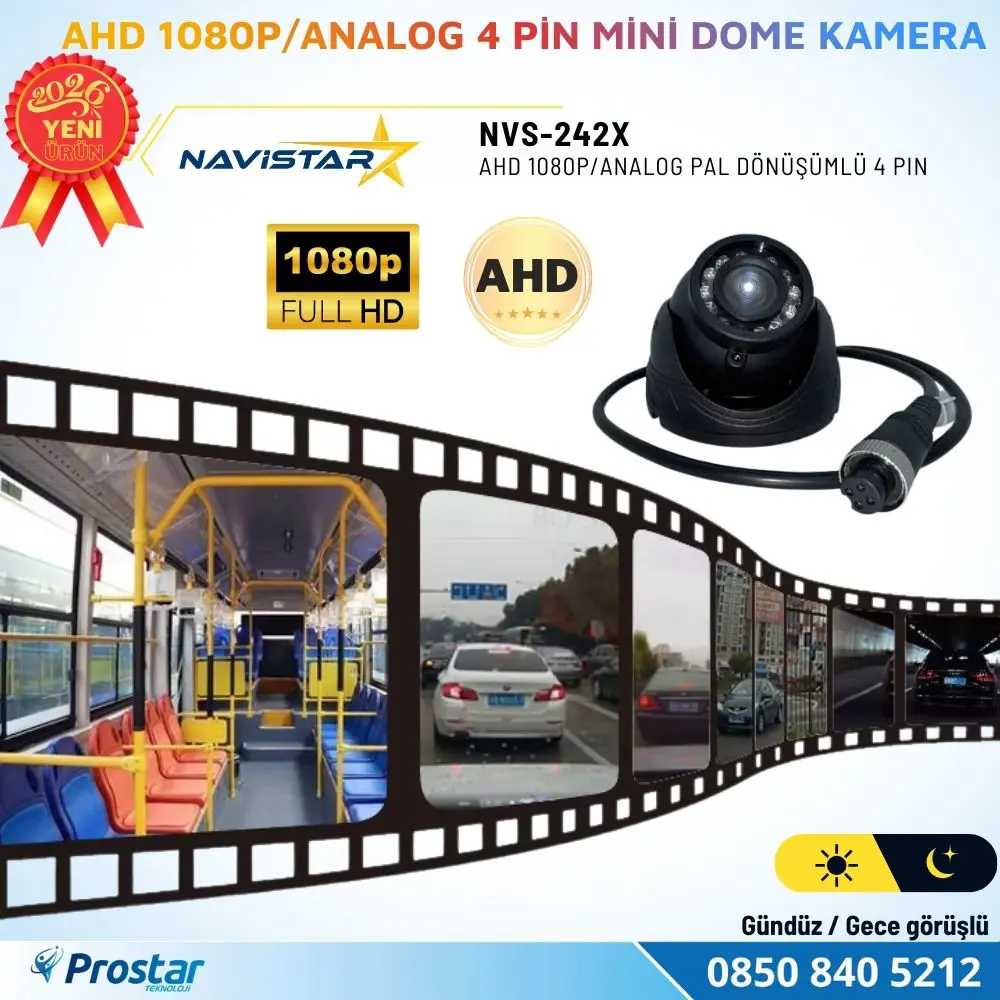AHD 1080P/Analog Pal Dönüşümlü Plastik Metal Mini Dome Kamera