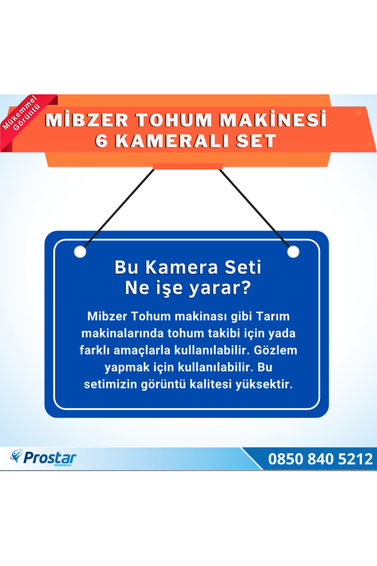 Navistar Ahd 720P 6 Kameralı Mibzer Havalı Tohum Makinesi 9 İnç Hdmi Monit