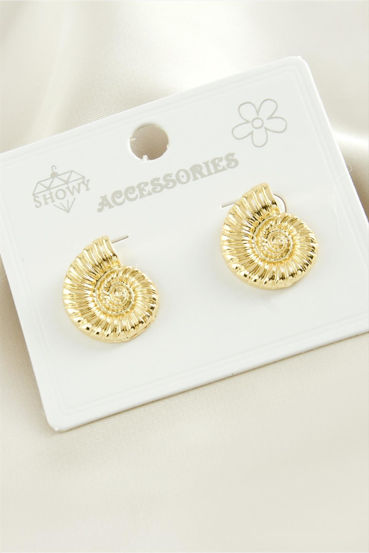 AhEs Shopping Çiçek Metal Küpe