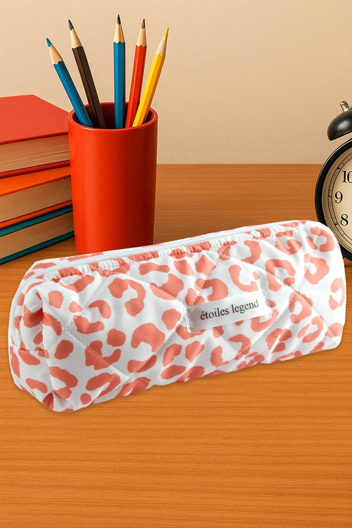 AhEs Shopping Leopar Desenli Kalem Kutusu