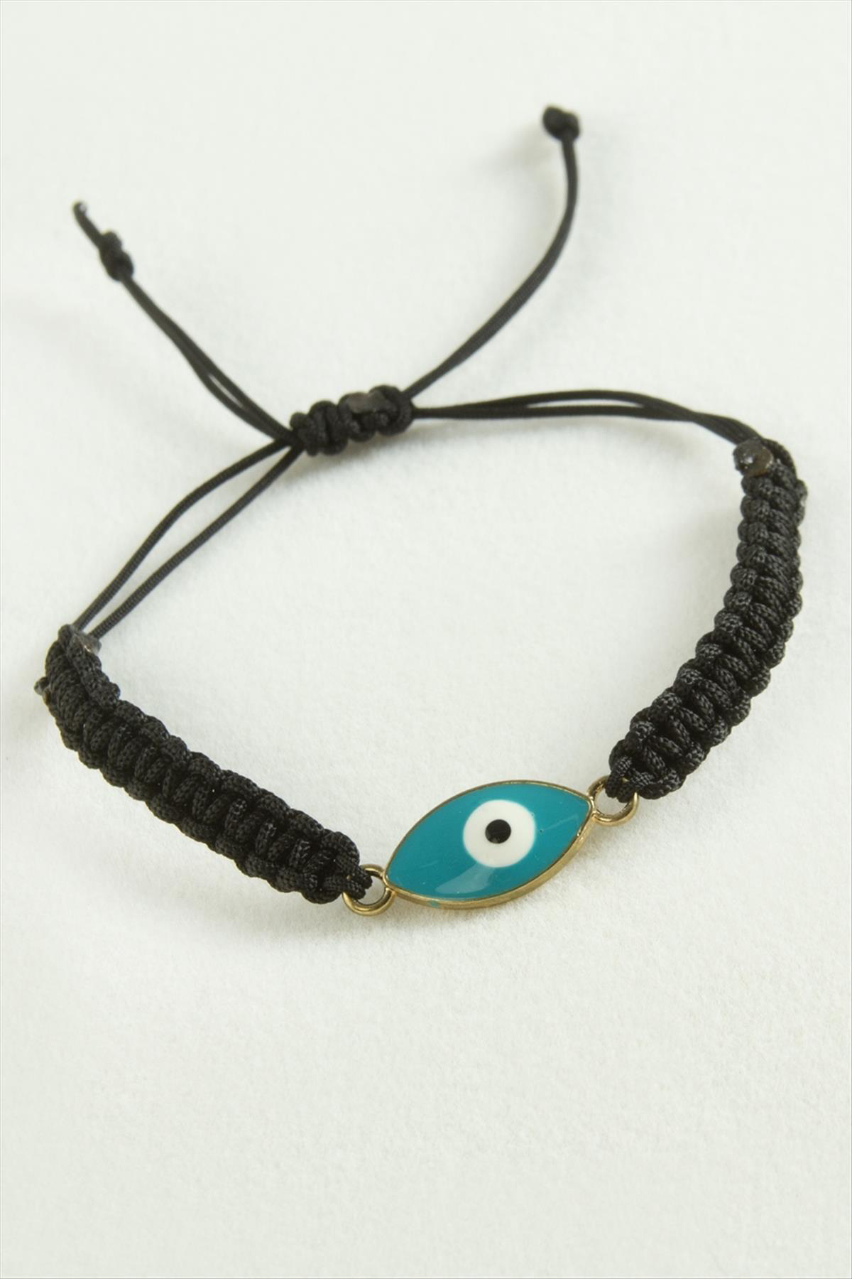 AhEs Shopping Nazar Oval Makrome İp Bileklik