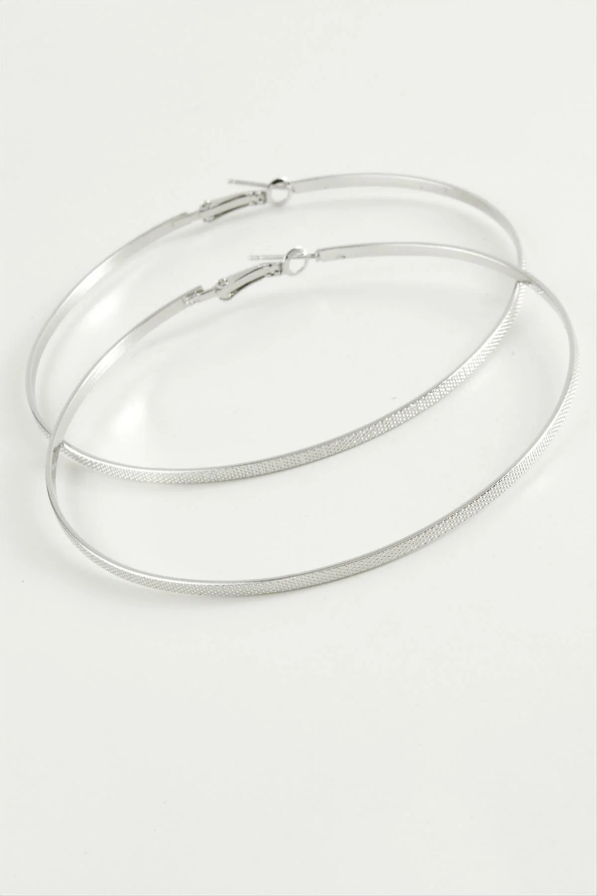 AhEs Shopping Noktalı Metal Halka Küpe 8-10 cm