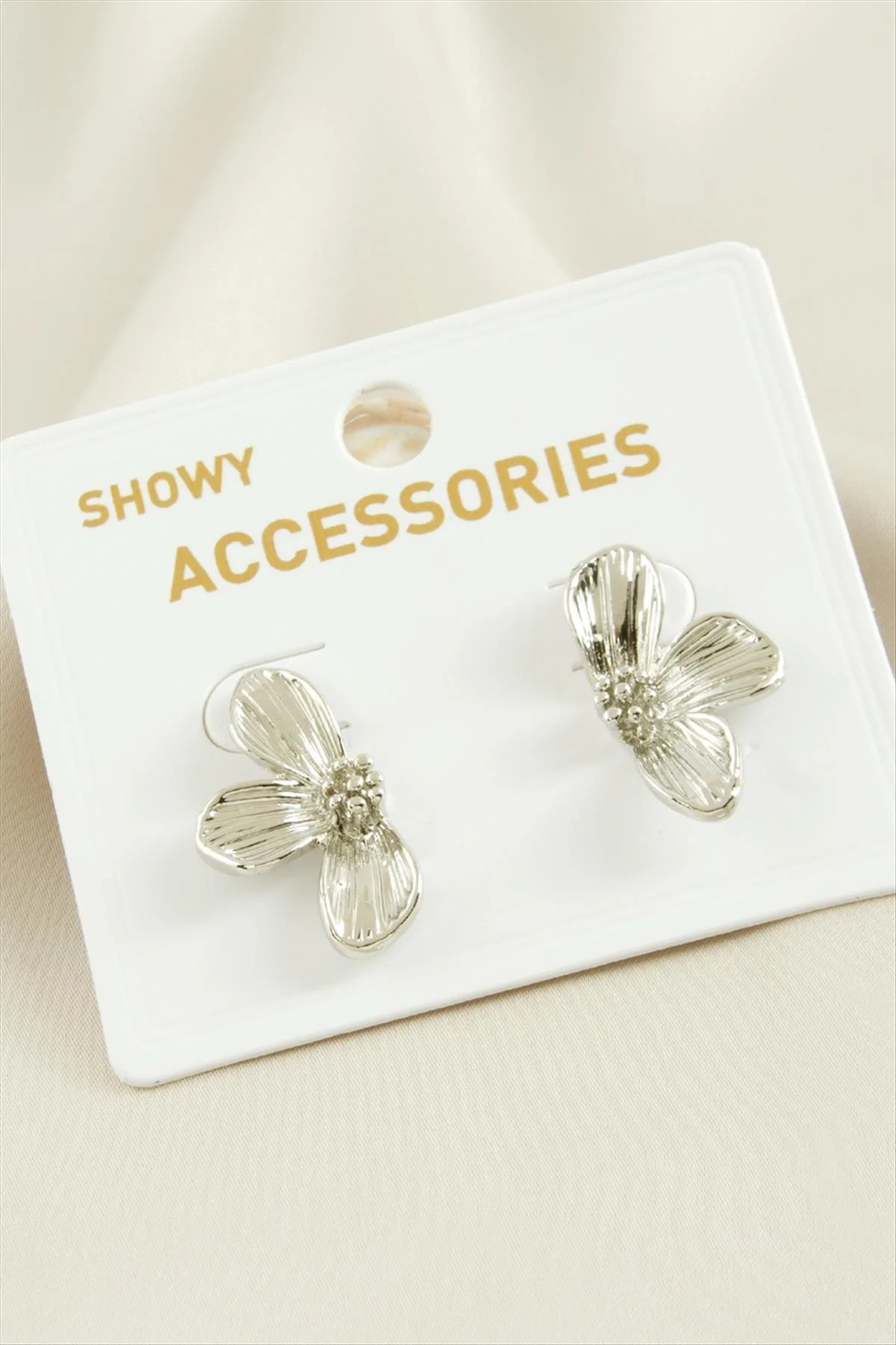 AhEs Shopping Orkide Trend Metal Küpe