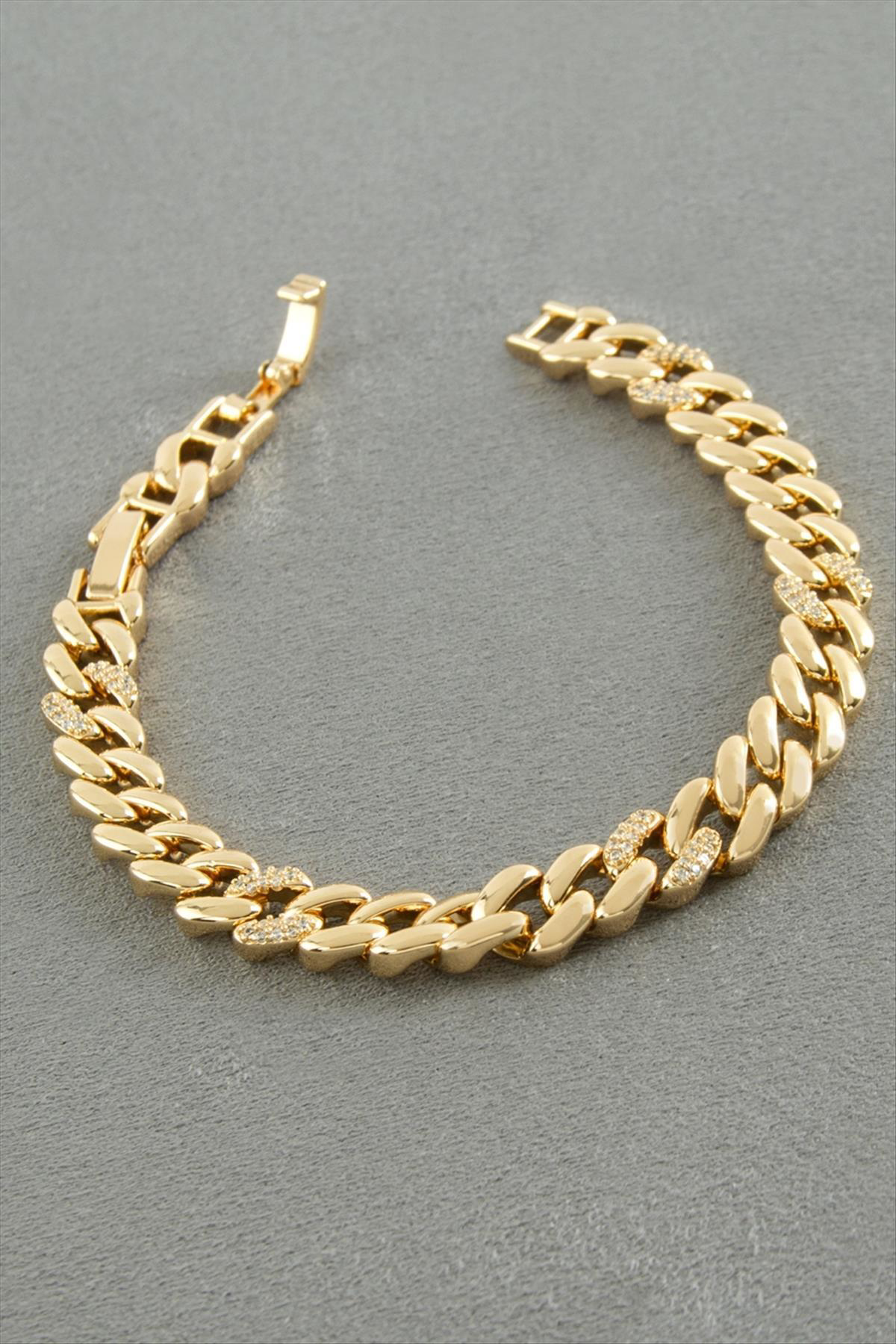 AhEs Shopping Xuping Oval Zincir Lüks Çelik Bileklik