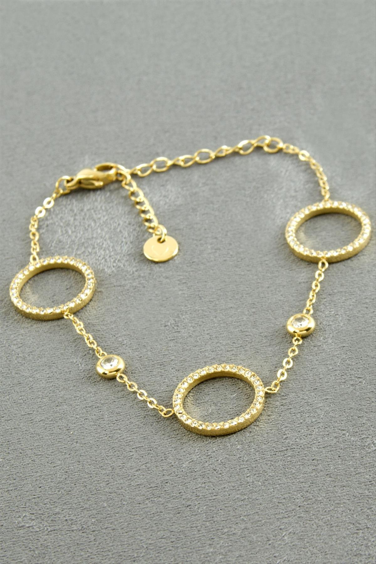 AhEs Shopping Yuvarlak Lüks Çelik Bileklik