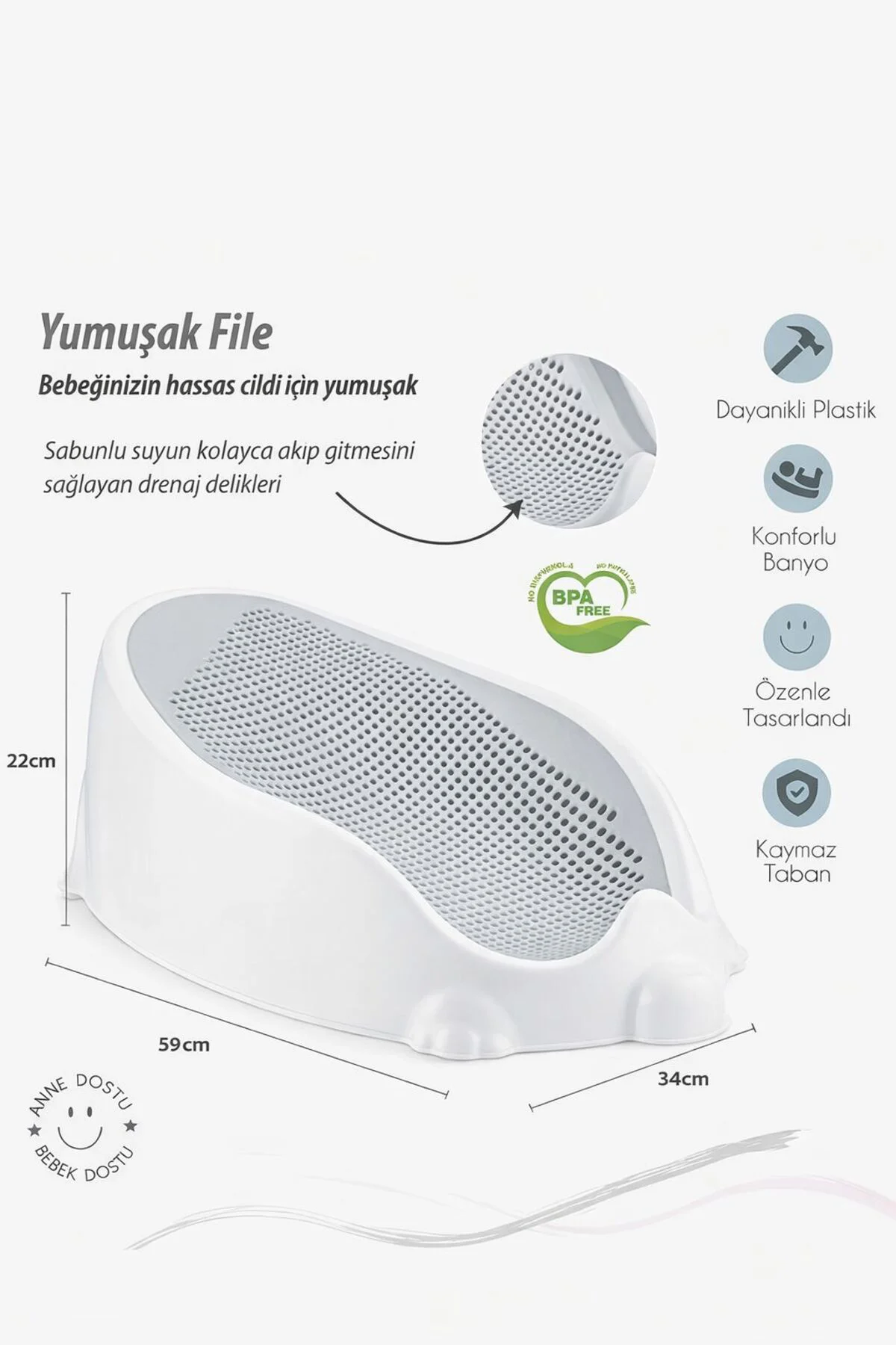 Ahir Ticaret Bee Home Soft Bebek Yıkama Küveti Ak-312