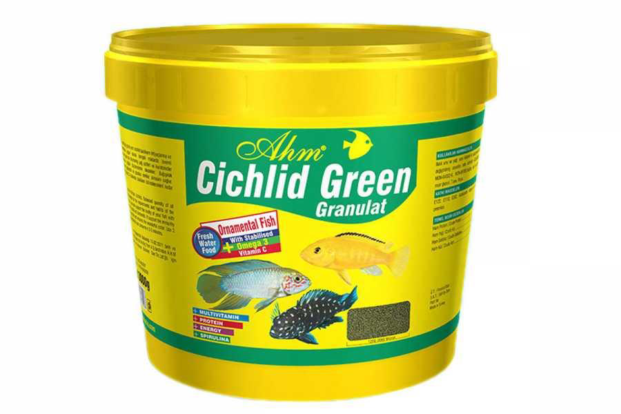 Ahm Cichlid Green Granulat Balık Yemi 3 Kg Kova