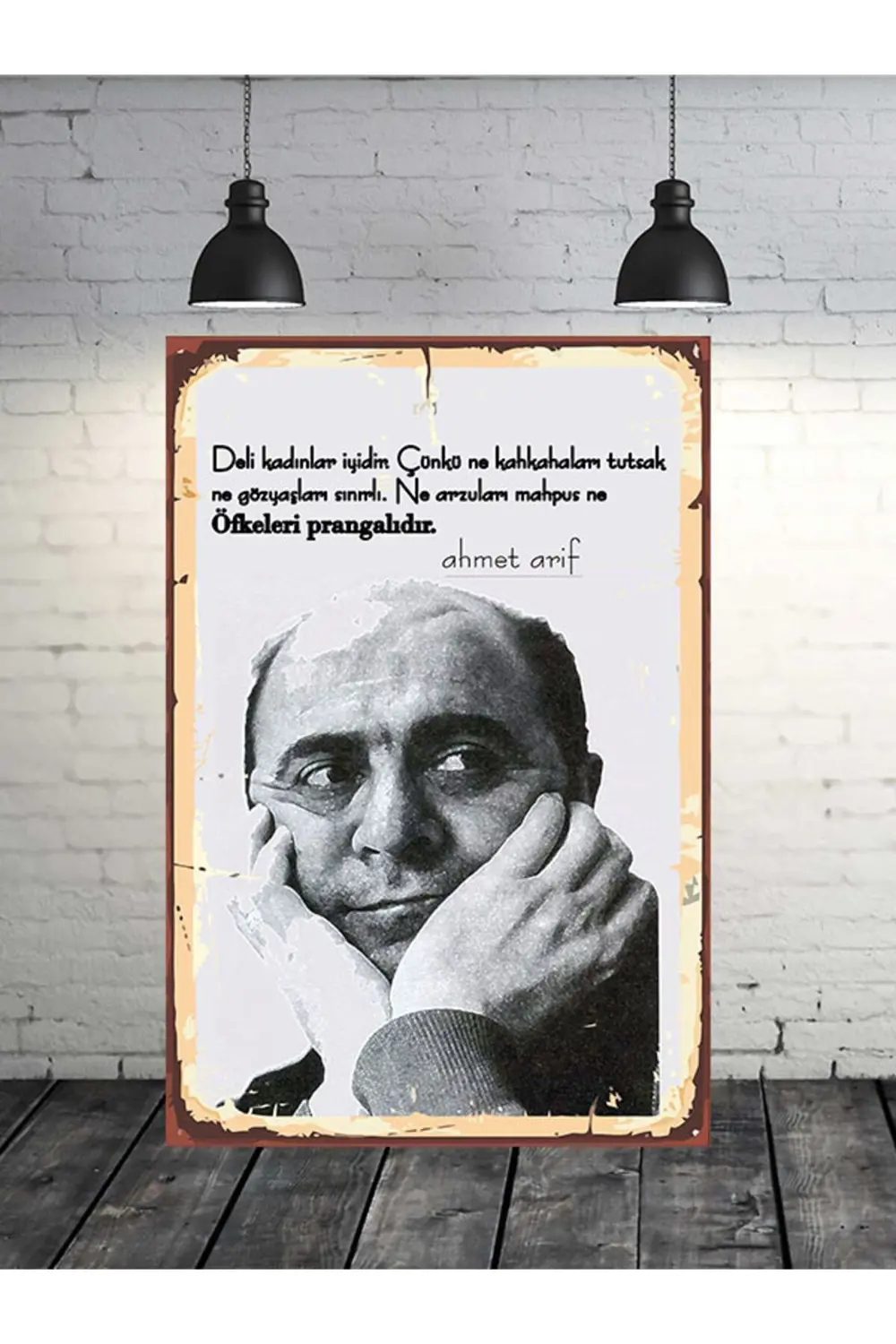 Ahmet Arif Deli Kadınlar İyidir 20x30 Cm Retro Ahşap Tablo Ahmet Arif Deli Kadınlar İyidir 20x30 Cm Retro Ahşap Tablo