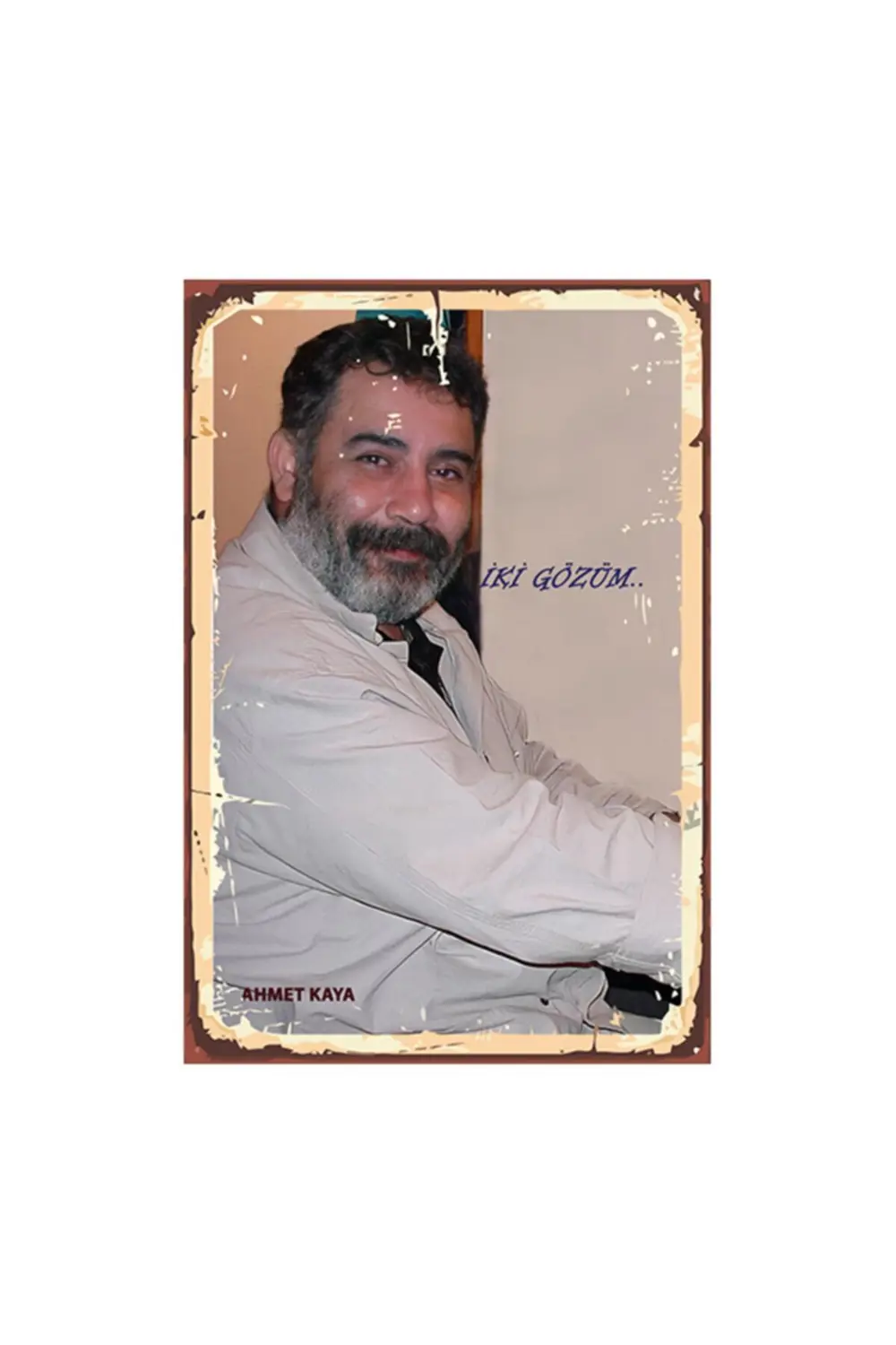 Ahmet Kaya İki Gözüm Tasarımlı 20*30 Cm Ahşap Tablo Fiyatı, Yorumları ve Özellikleri
