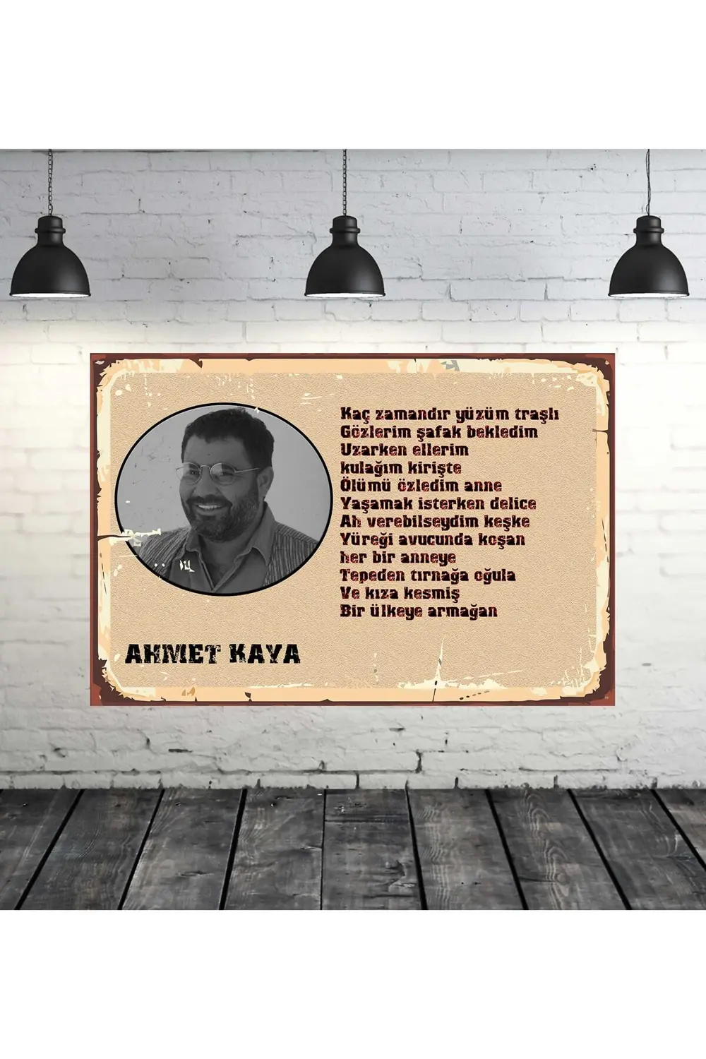 Ahmet Kaya Kaç Zamandır Yüzüm Tıraşlı 20x30cm Retro Ahşap Tablo Fiyatı, Yorumları ve Özellikleri