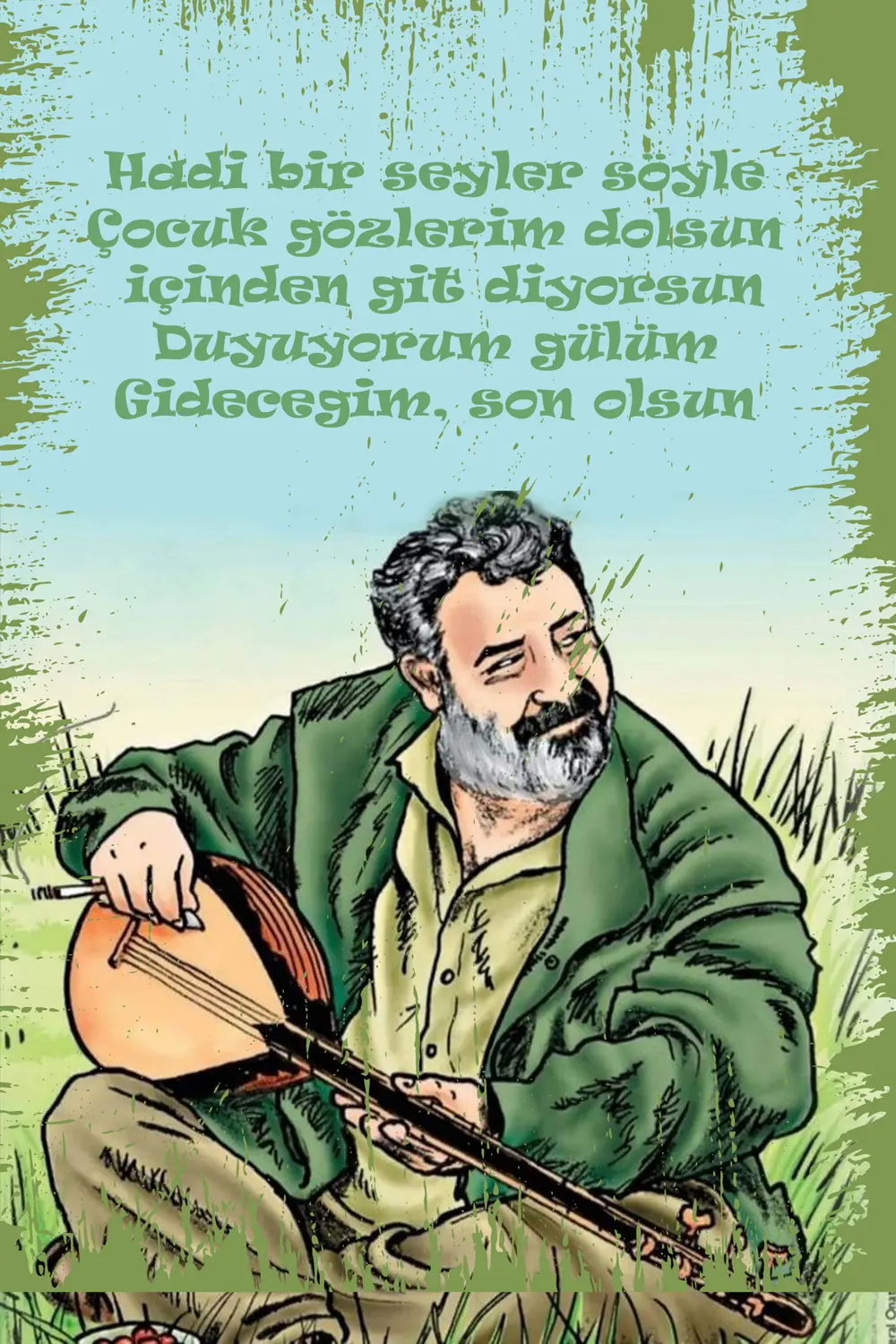 Ahmet Kaya Tasarımlı Ahşap Poster