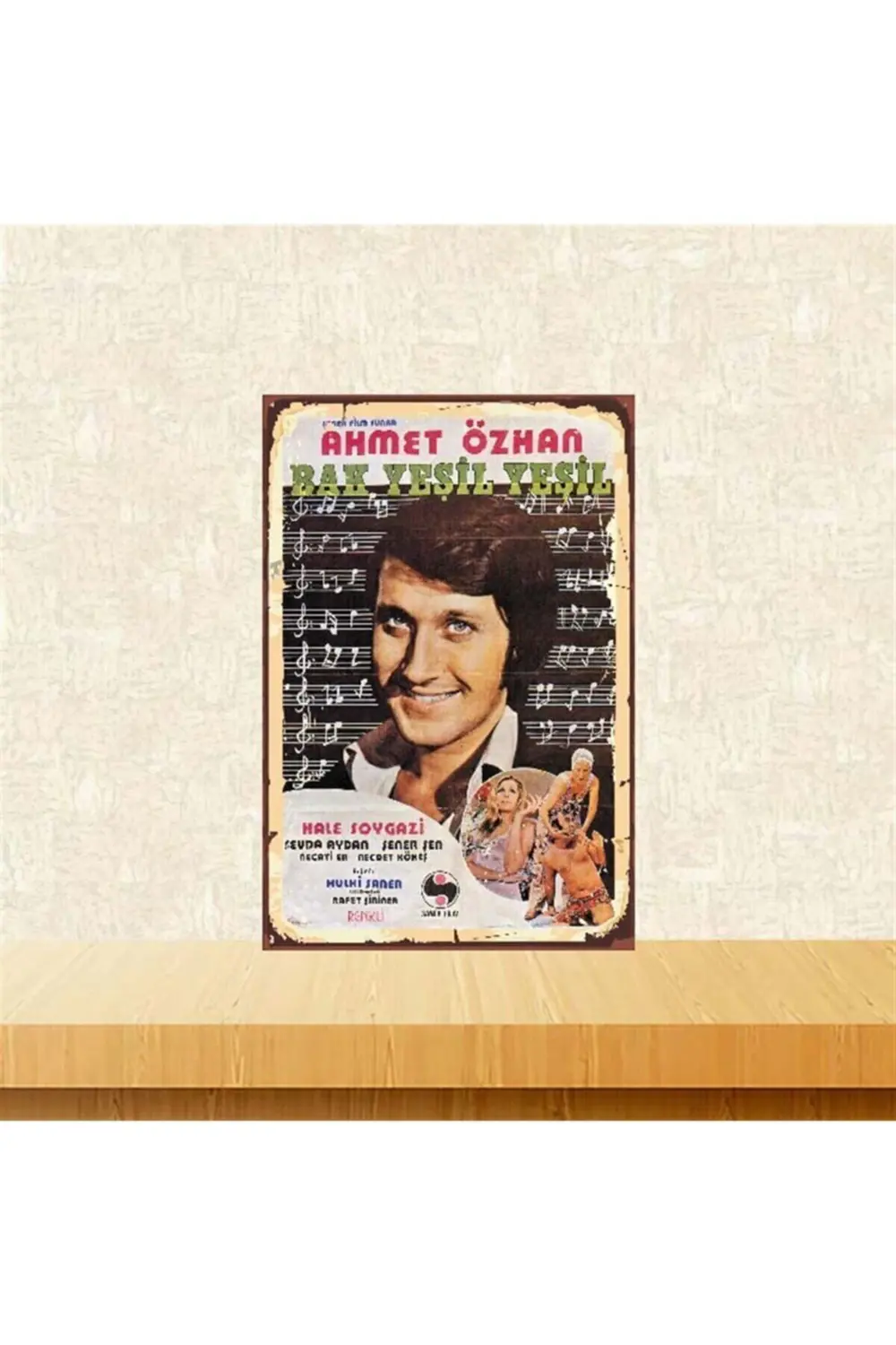 Ahmet Özhan 20-30 cm Retro Ahşap Poster Tkfx3893