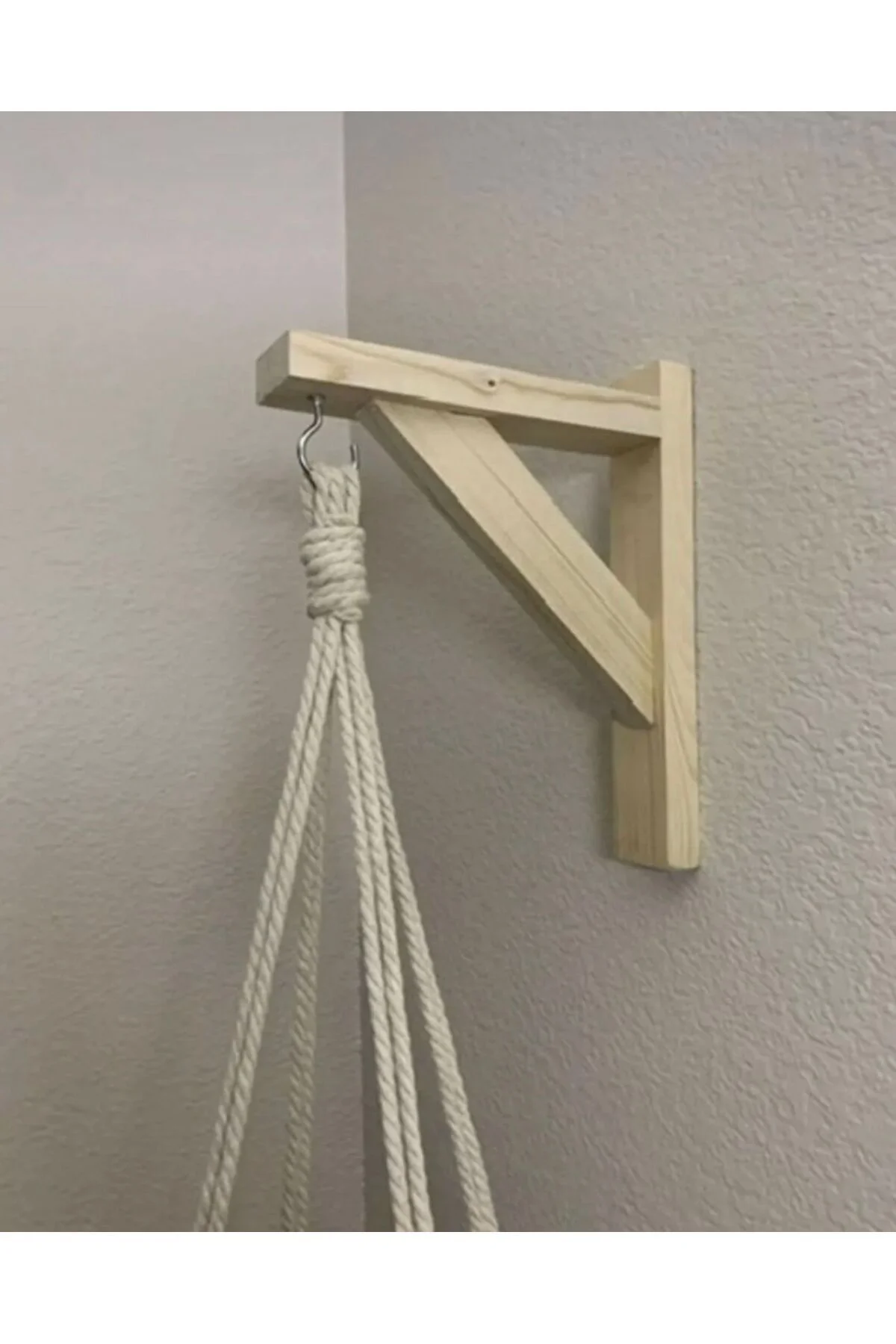 Ahşap 2li Duvar Askısı Saksılık Çok Amaçlı