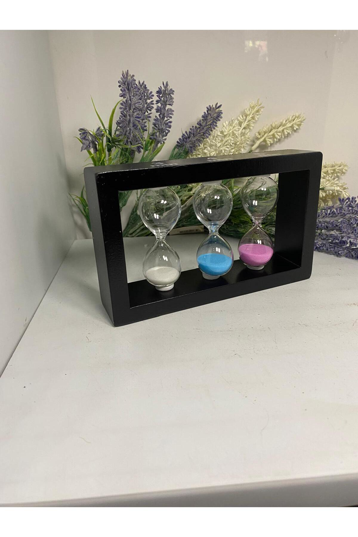 Elif Aksesuar Ahşap 3 Lü Kum Saati