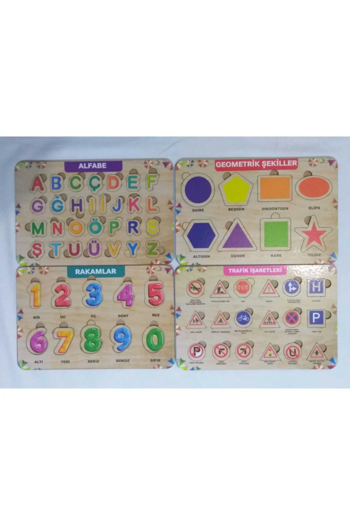 Ahşap 4lü Set Puzzle-eğitici Oyuncak