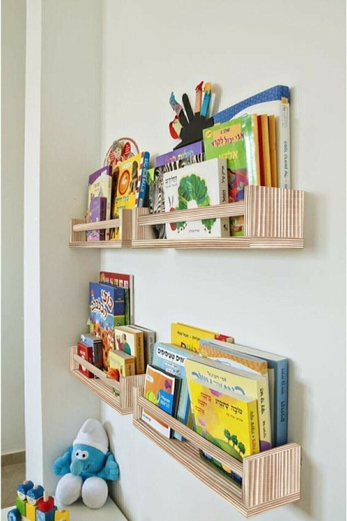 Fd Concept Ahşap 4'Lü Ters Düz Model Banyo Rafi Tersdüzraf 45İ