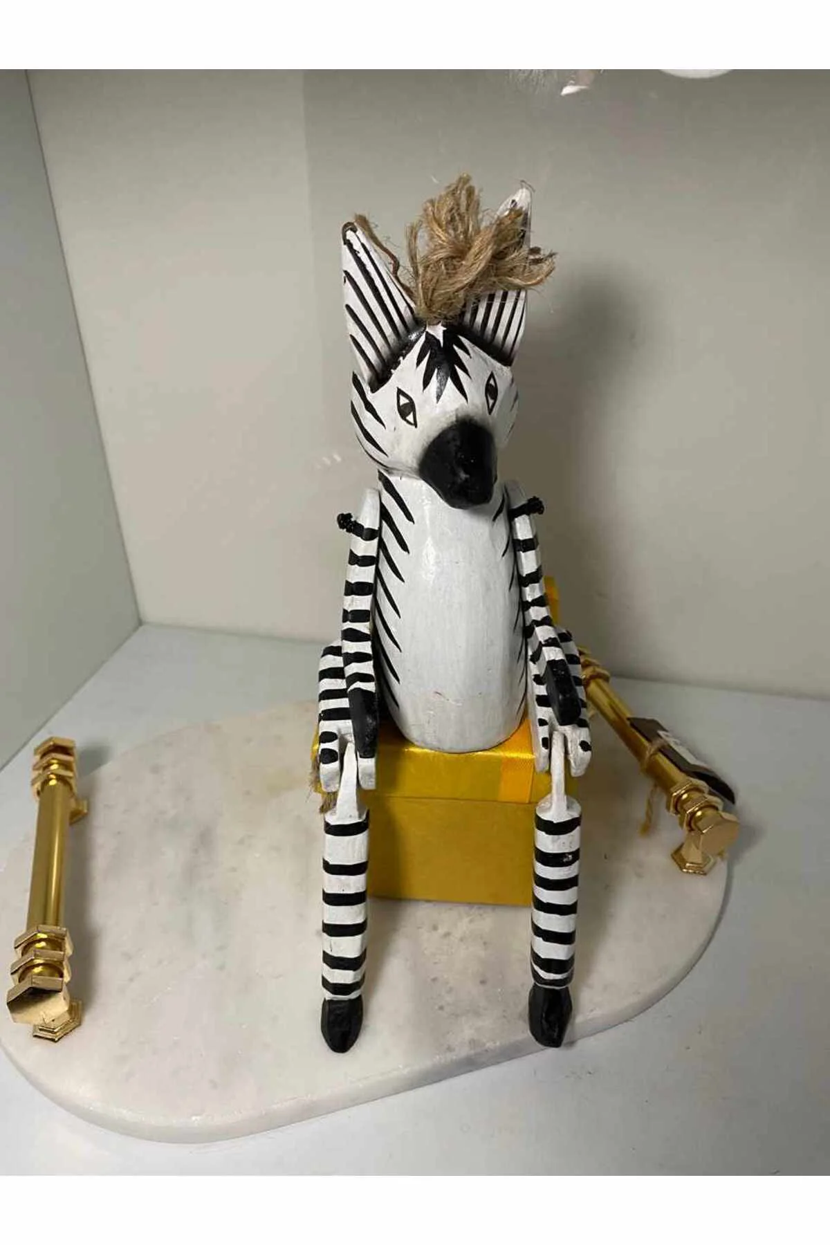 Ahşap Ayakları Sallanan Hayvan Figürü  (Zebra)