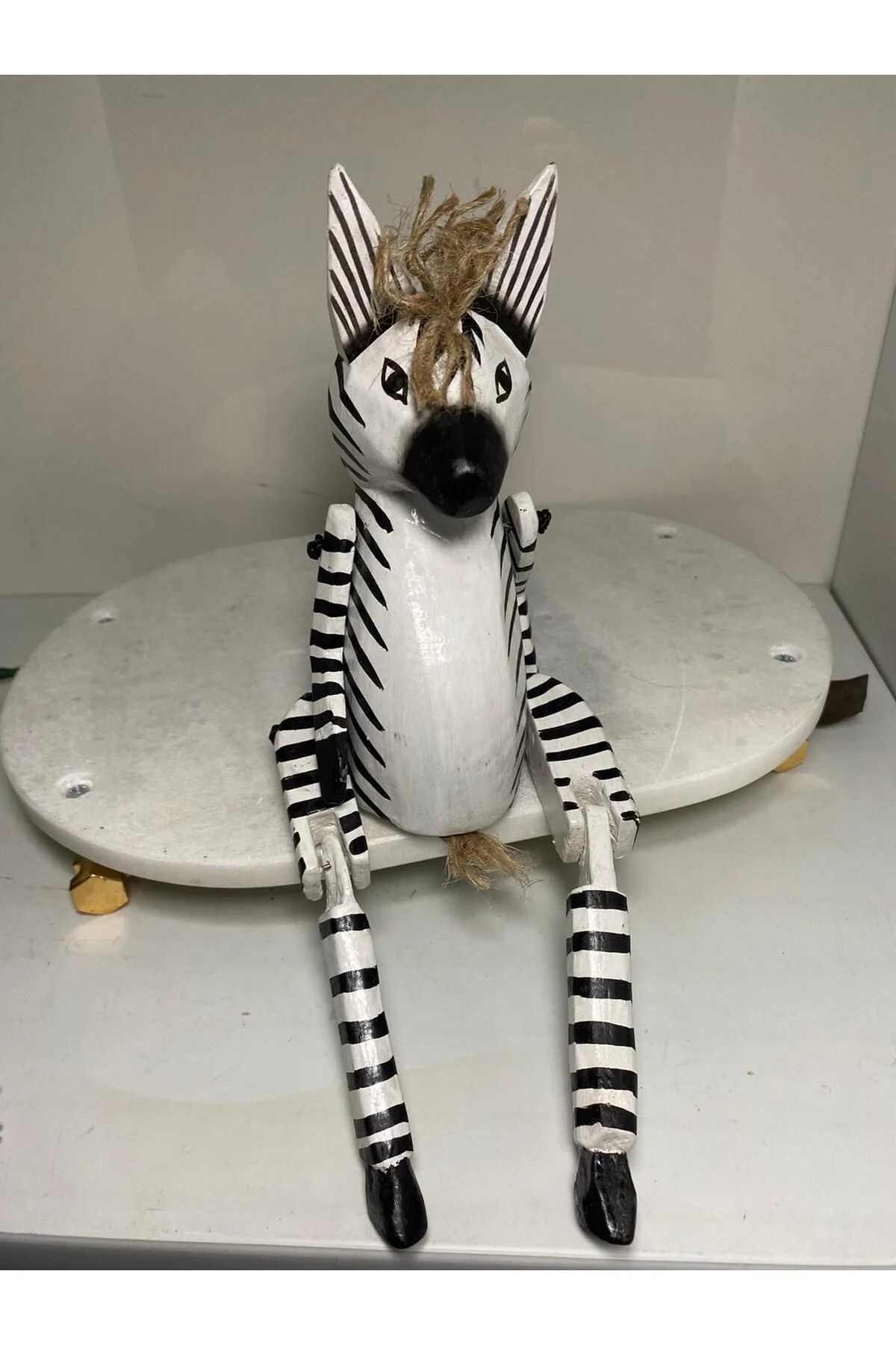 Ahşap Ayakları Sallanan Hayvan Figürü  (Zebra)