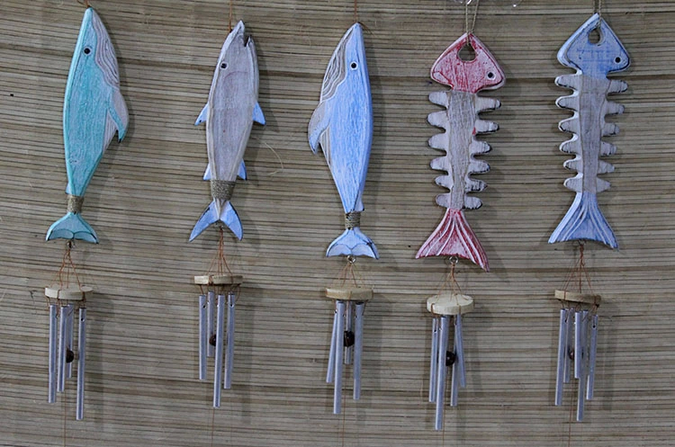 Byntr Ahşap Balıklı Metal Çan No:5