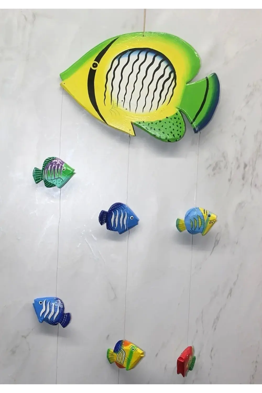 Ahşap Balıklı Rüzgar Çanı Sayang-2