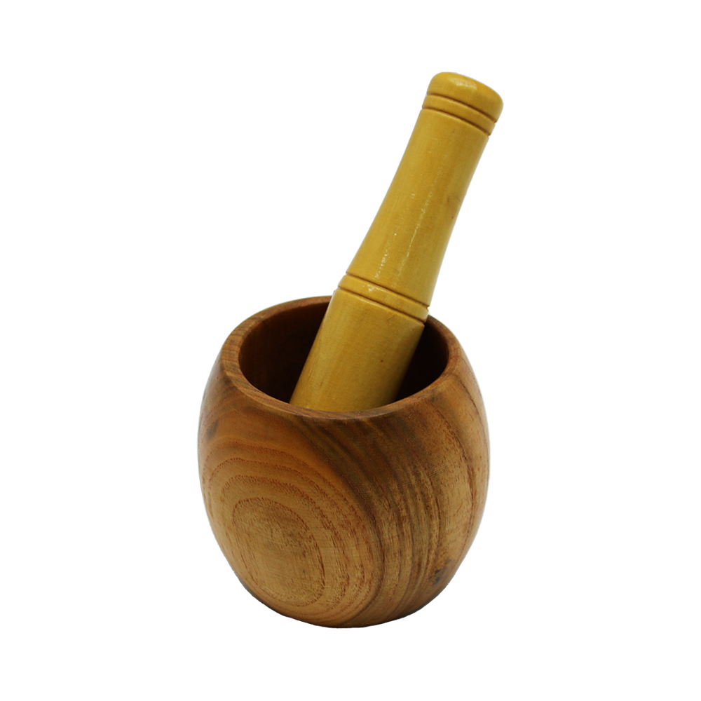 AHŞAP BAMBU HAVAN SARIMSAK DÖVECEK ÇAP: 8CM--DERİNLİK:5.5CM--YÜKS