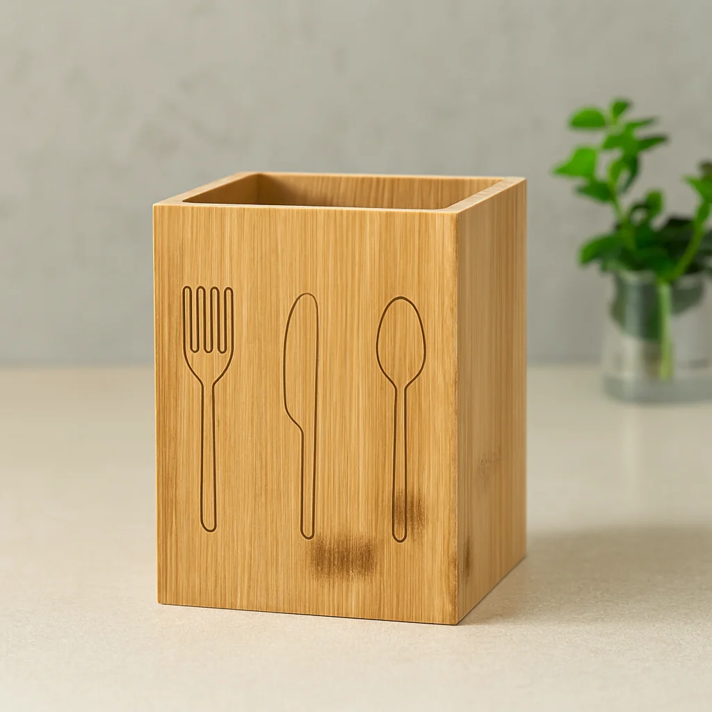 Ahşap Bambu Kaşıklık Organizer 9x9 cm Fiyatı, Yorumları ve Özellikleri