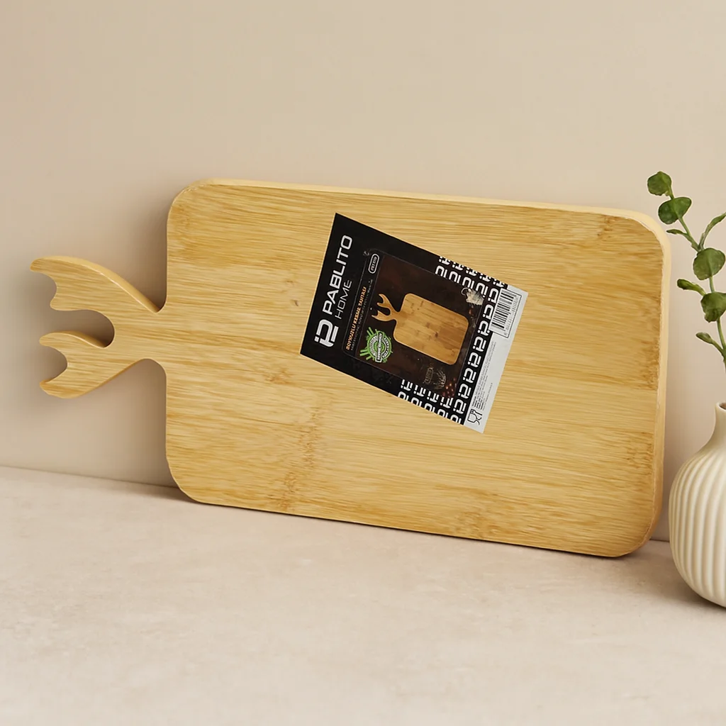 Ahşap Bambu Kesim Panosu 22x36 cm (Geyik Boynuz Saplı) Fiyatı, Yorumları ve Özellikleri