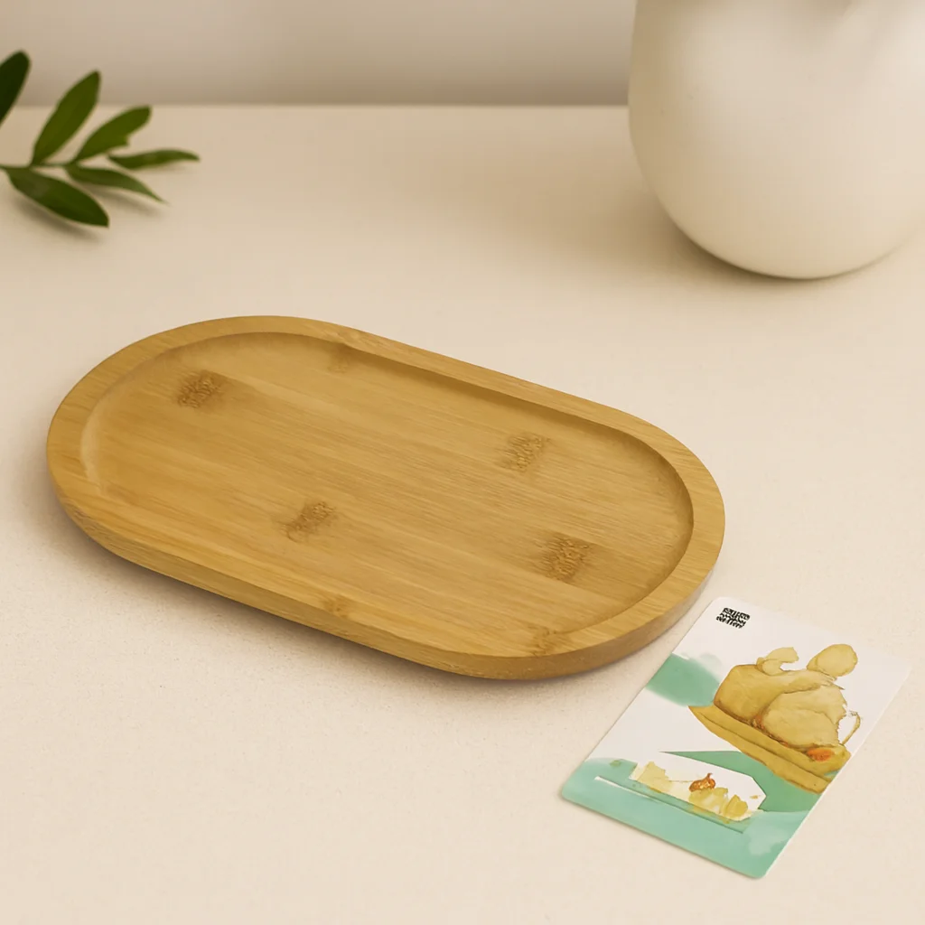 Ahşap Bambu Oval Mini Servis Tepsisi 25 x 14 x 1.4 cm Fiyatı, Yorumları ve Özellikleri